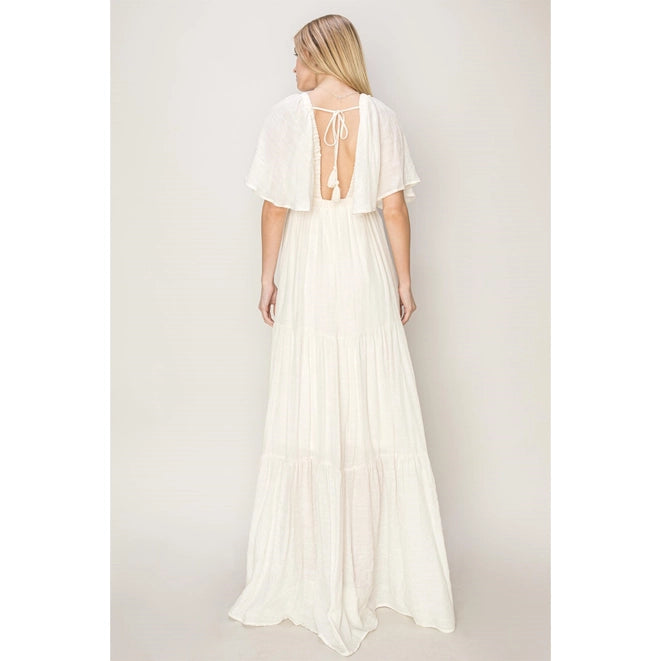 Open Back Tiered Maxi Dress